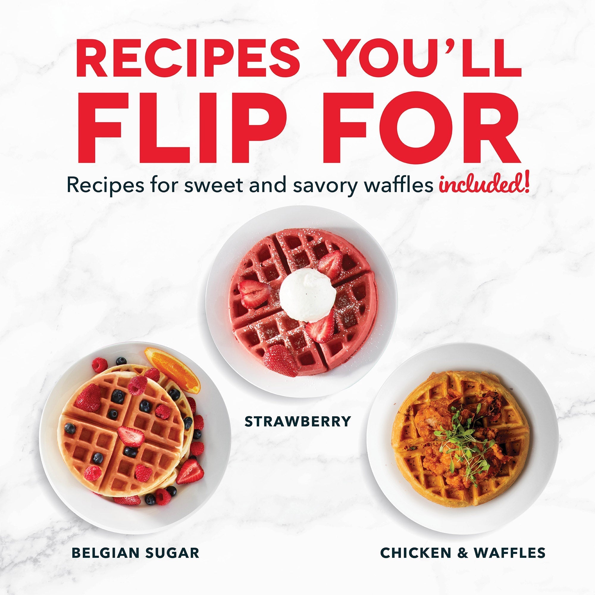 Ceramic Nonstick Flip Belgian Waffle Maker